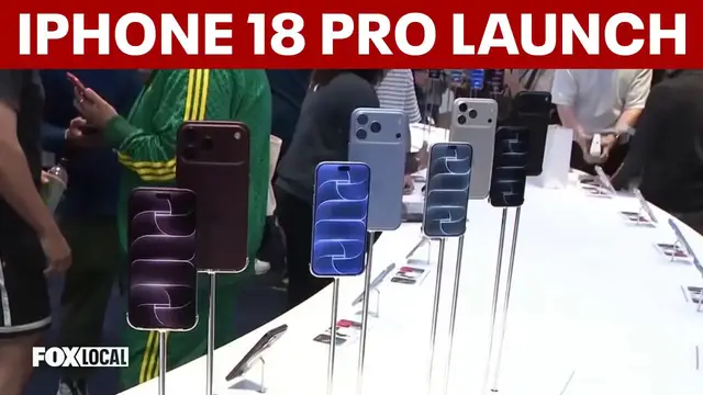 Video thumbnail for Massive crowds camp out at NYC Apple store for iPhone 18 Pro launch