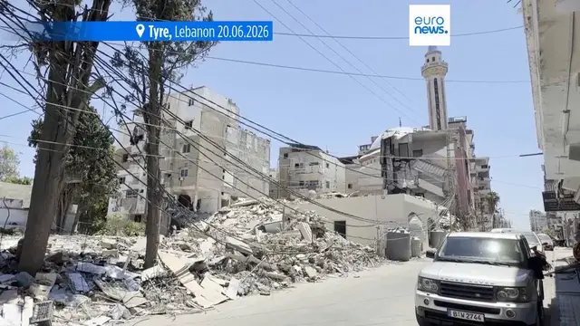 Video thumbnail for 16 dead and 12 injured following Israeli strikes, Lebanon's civil defence agency says