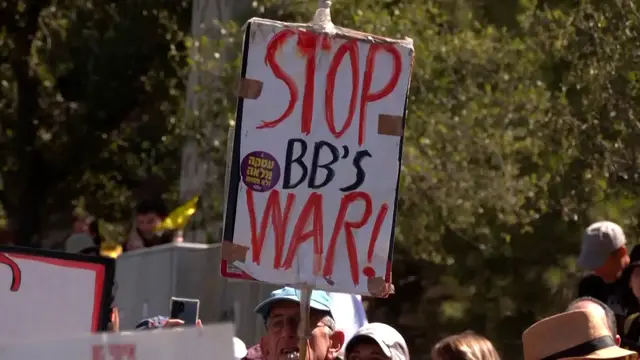 'Video thumbnail for Israeli police drag away protesters urging end to Gaza war'