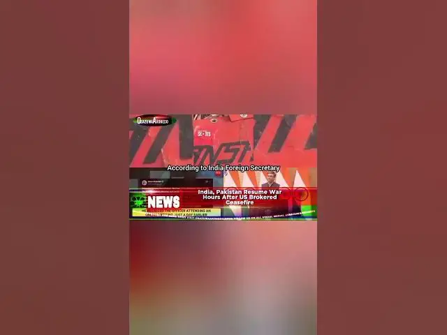 Video thumbnail for India, Pakistan Resume War Hours After US Brokered Ceasefire