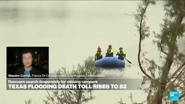 Video thumbnail for Texas flood death toll mounts as questions asked over warning system