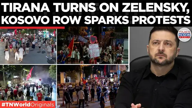 Video thumbnail for 'F*CK YOU, ZELENSKY!': Furious Protests Erupt in Tirana After Ukraine Rejects Kosovo Recognition