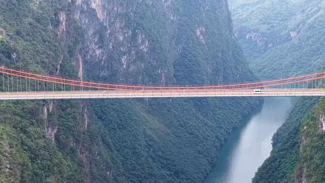 Video thumbnail for China: The First Beipan River Bridge.