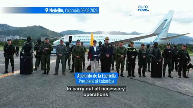 Video thumbnail for Six Colombian rebels killed in 'message' by President Abelardo de la Espriella's new government