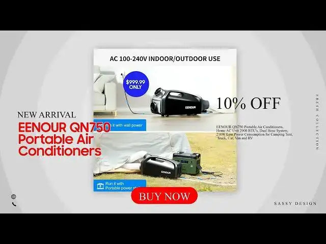 'Video thumbnail for EENOUR QN750 Portable Air Conditioners'
