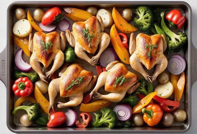 Video thumbnail for Trader Joe's Sheet Pan Chicken and Vegetable