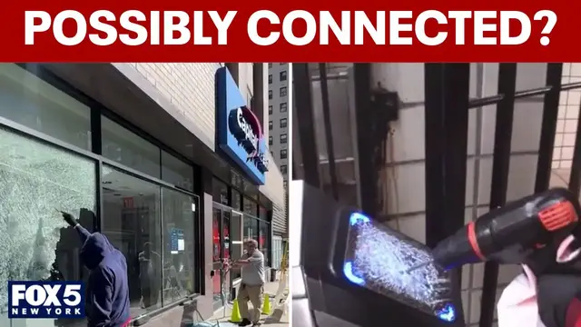 Video thumbnail for NYPD probes anti-Israel graffiti at UES bank for link to subway vandalism | What we know