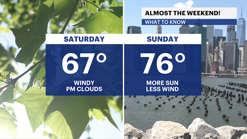 Video thumbnail for Warm today in Brooklyn, but a chilly breeze arrives to start the weekend
