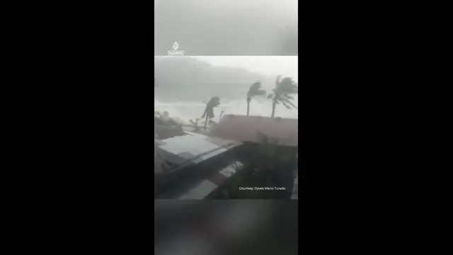 'Video thumbnail for Huge waves crash into Philippine coast amid Typhoon Fung-wong'