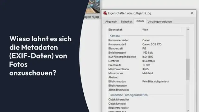 Video thumbnail for Foto Metadaten auslesen (EXIF-Daten) ?️ [+ bearbeiten]