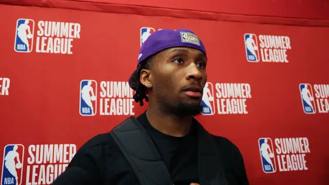 Video thumbnail for Utah Jazz Rookie Darryn Peterson Keeping Perspective During Summer League