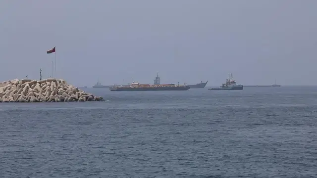 Video thumbnail for Oman: Hormuz traffic nearly halts as renewed US-Iran strikes rattle energy shipping.