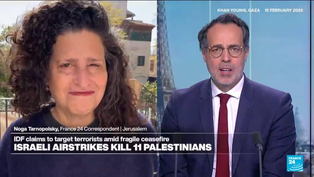 Video thumbnail for Israeli airstrikes kill 11 Palestinians