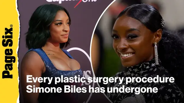 'Video thumbnail for Here is every plastic surgery procedure Simone Biles has had done'