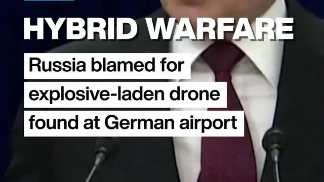 Video thumbnail for Russia blamed for explosive-laden drone found at German airport