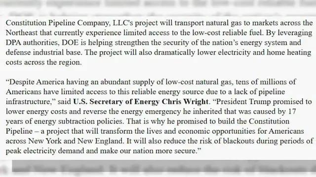 Video thumbnail for US Department of Energy announces funding to advance development of proposed natural gas pipeline