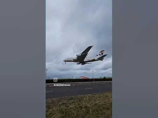 'Video thumbnail for Etihad Airbus A380 Landing at Heathrow – Arrival from Abu Dhabi #etihad #londonwithkasia #heathrow'