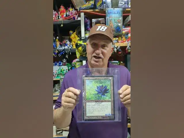 Video thumbnail for Oversized Black Lotus MTG Card Autographed by Richard Garfield