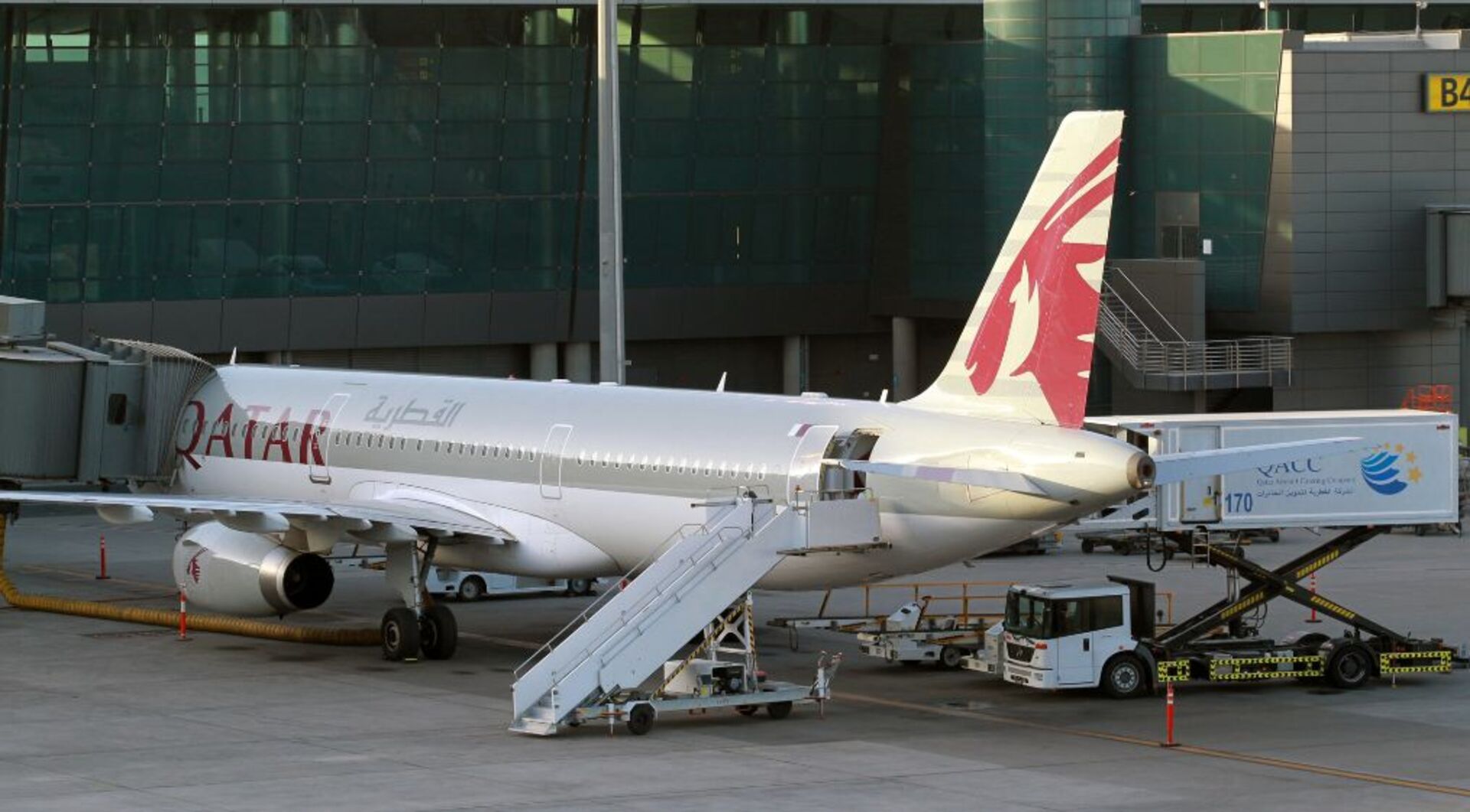 Video thumbnail for Qatar Airways operates limited relief flights as Iran war disrupts Middle East air travel