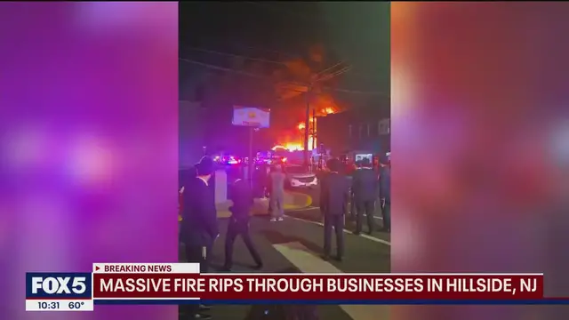 'Video thumbnail for Cell phone video shows explosion spark massive fire in Hillside, NJ'