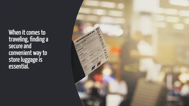 Video thumbnail for How To Store Luggage While Traveling