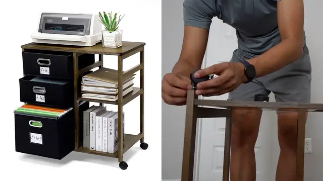 'Video thumbnail for Homde 3 Drawer Bamboo File Cabinet Review'