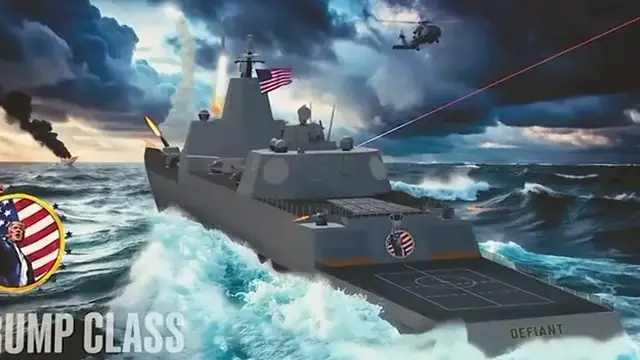 Video thumbnail for Cost rises to $275 billion for projected Trump-class battleship program, CBO says