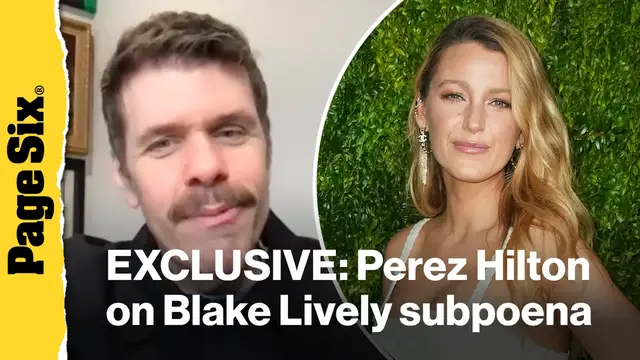 'Video thumbnail for Why Perez Hilton is 'optimistic' ahead of Blake Lively subpoena hearing despite not being able to afford attorney: Page'
