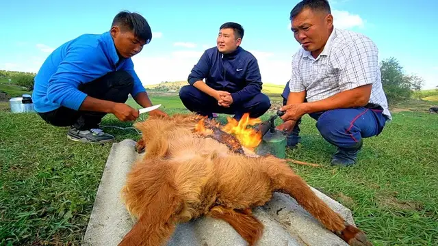 'Video thumbnail for Mongolian BBQ "Boodog" - CRAZY Nomadic Food in Mongolia | SUPER RARE Mongolian Food!!'
