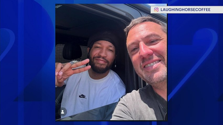 Video thumbnail for Jalen Brunson spotted in Harrison coffee shop after Knicks historic playoff win