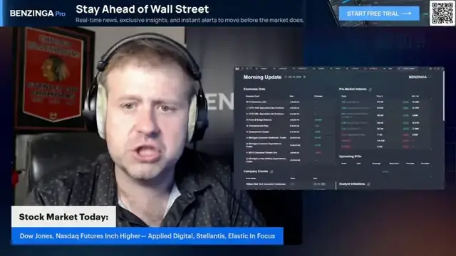 'Video thumbnail for Stock Market Today, Oct 10: Dow Jones, Nasdaq Futures Inch Higher— Applied Digital, Stellantis, Elastic In Focus'