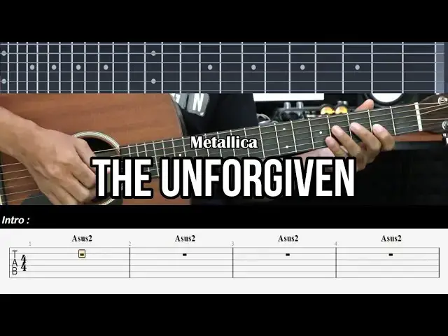 Video thumbnail for The Unforgiven - Metallica | EASY Guitar Lessons TAB - Guitar Tutorial