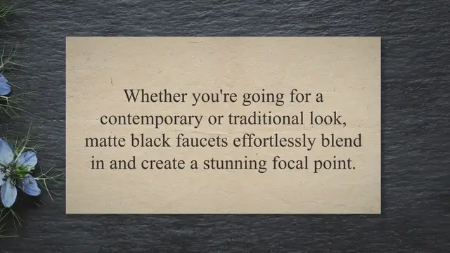 Video thumbnail for Matte Black Bathroom Faucets