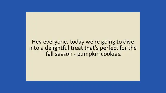 Video thumbnail for Pumpkin Cookies