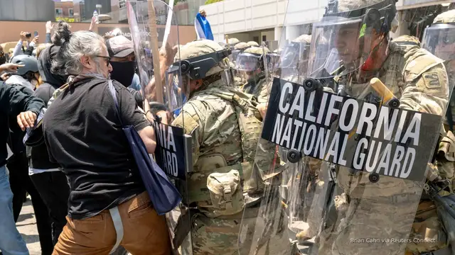 Video thumbnail for Guard, not police: Troops in LA have strict legal boundaries