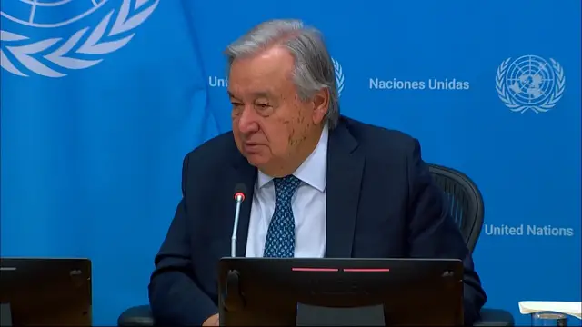 'Video thumbnail for Al Jazeera challenges UN chief over Gaza Genocide'