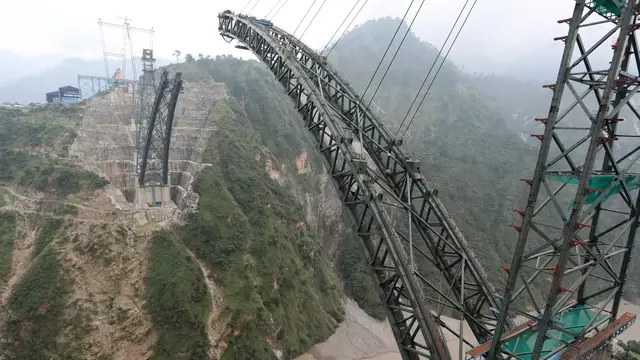 Video thumbnail for Modi inaugurates world’s highest rail bridge in Indian-administered Kashmir