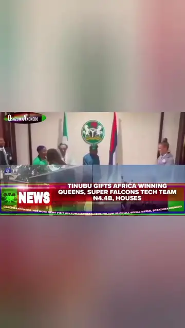 Video thumbnail for Tinubu Gifts Africa Winning Queens, Super Falcons Tech Team ₦4.4b, Houses