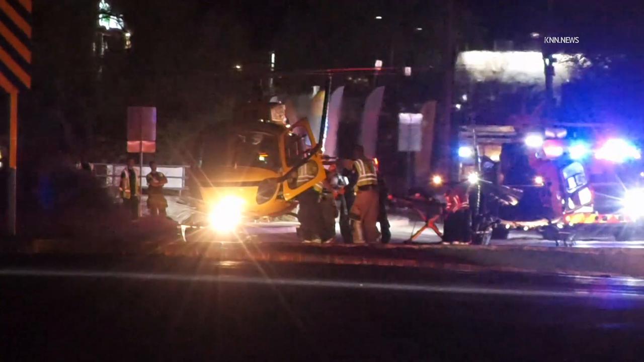 Video thumbnail for US, Phoenix: Cave Creek 2 Airlifted To Hospital After Fiery Crash.