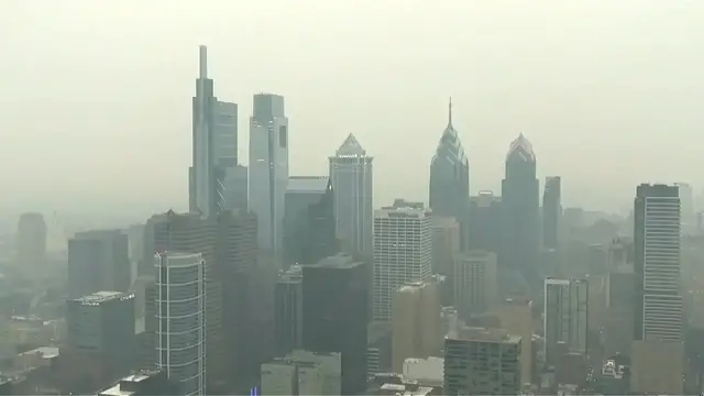 Video thumbnail for Canadian wildfire smoke shrouds US, potential risk for World Cup final