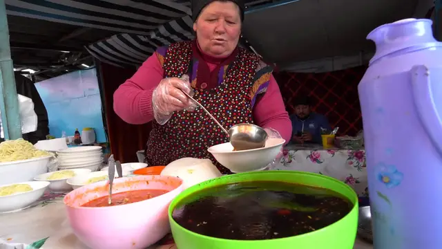 'Video thumbnail for Muslim Street Food | UYGHUR CHINESE Homemade Food + HALAL Street Food in Kyrgyzstan!'