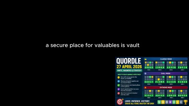 Video thumbnail for Quordle Hints and Answers 27 April 2026