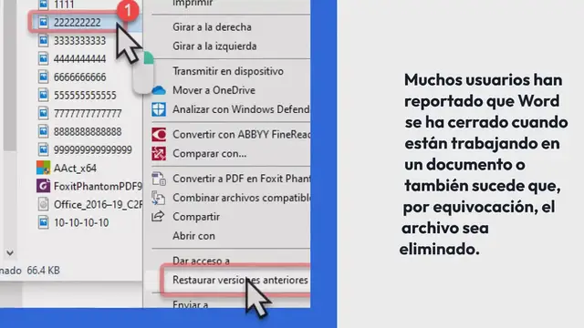 Video thumbnail for Cómo recuperar archivos de Word borrados por error