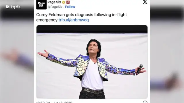 Video thumbnail for UNCAPTIONED: Corey Feldman released from hospital after bout of food poisoning.