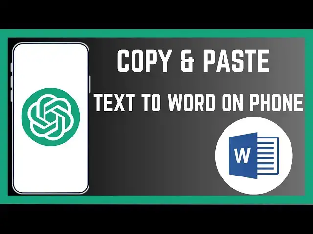 'Video thumbnail for How To Copy And Paste Document From ChatGPT To Word Document Using Your Smartphone'