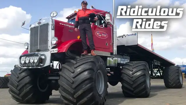 Video thumbnail for Big Pete - The World's First Monster Truck And Trailer