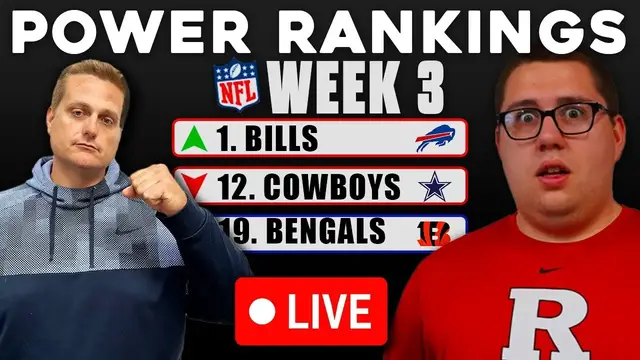 'Video thumbnail for NFL Week 3 Power Rankings'