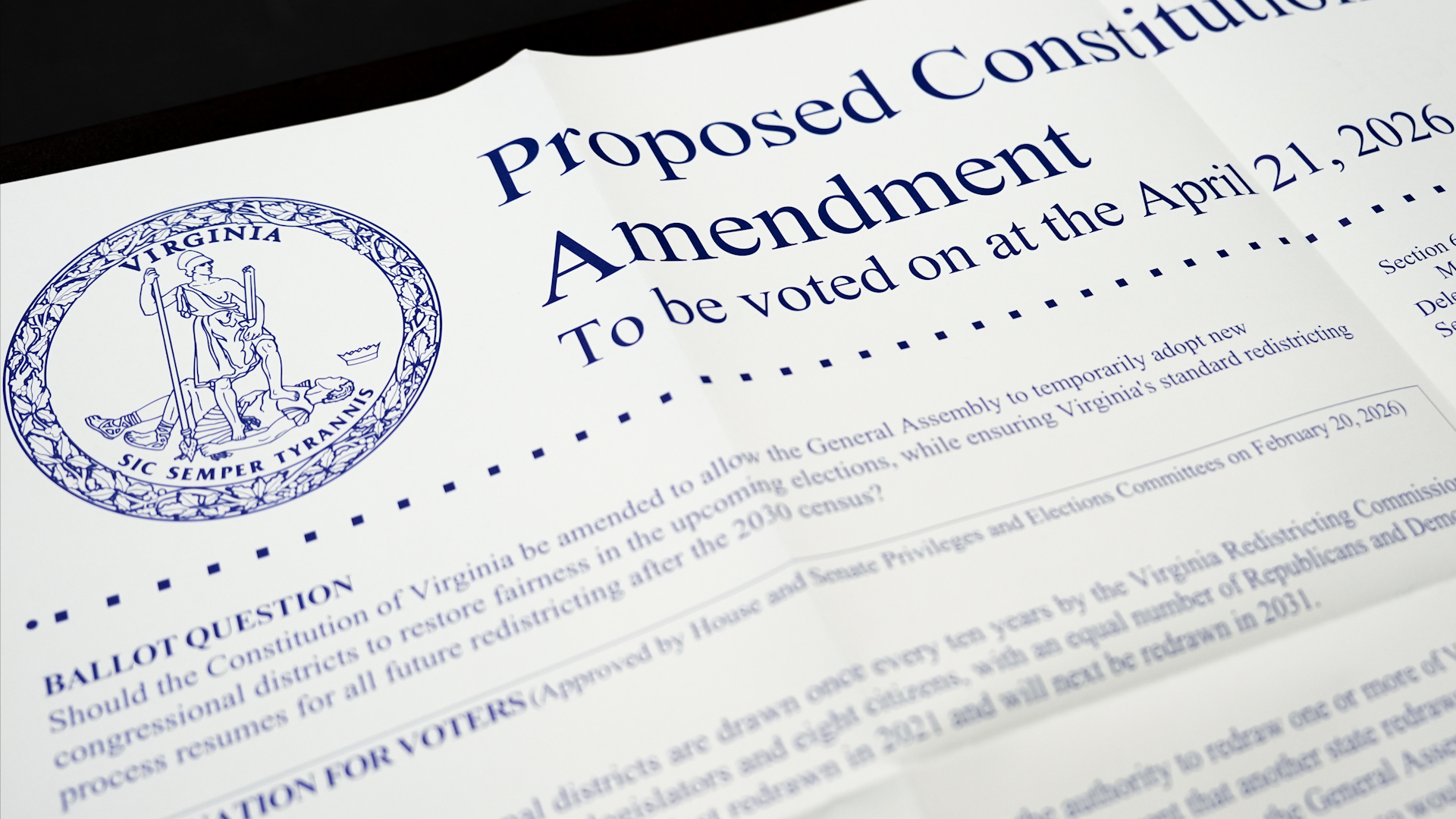 Video thumbnail for Virginia judge temporarily blocks new congressional maps