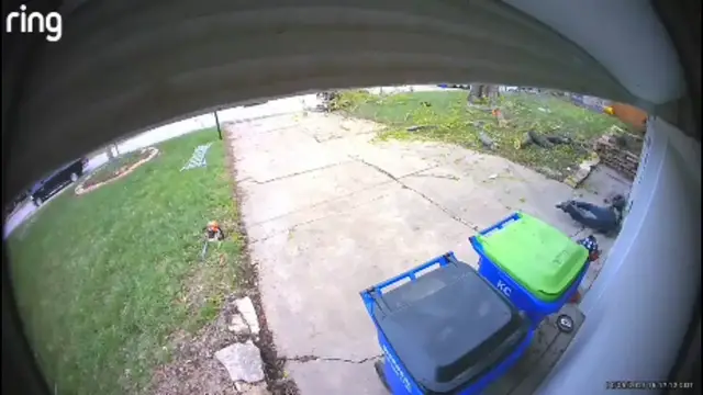 Video thumbnail for Surprise Fall Caught on Camera in Las Vegas Yard