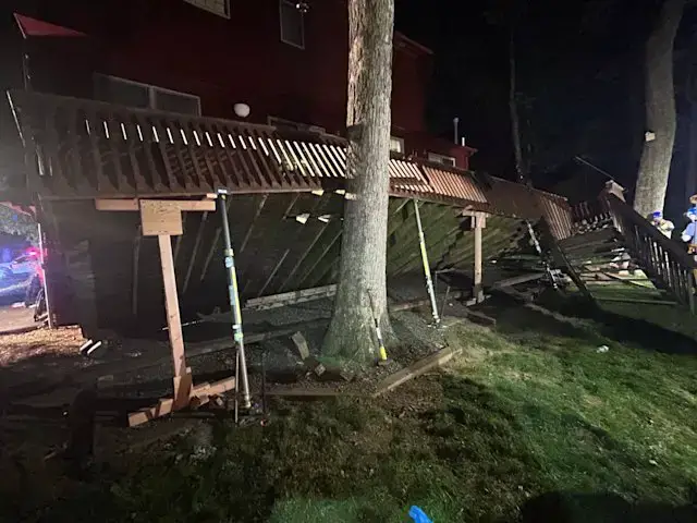 Video thumbnail for Seven people injured in Long Valley deck collapse